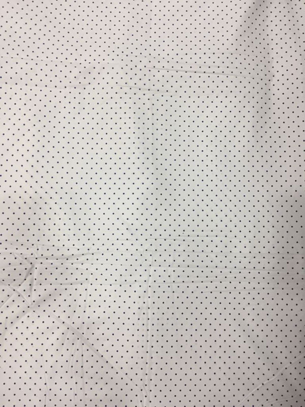 White Polka Dots Print Rayon Cotton Fabric