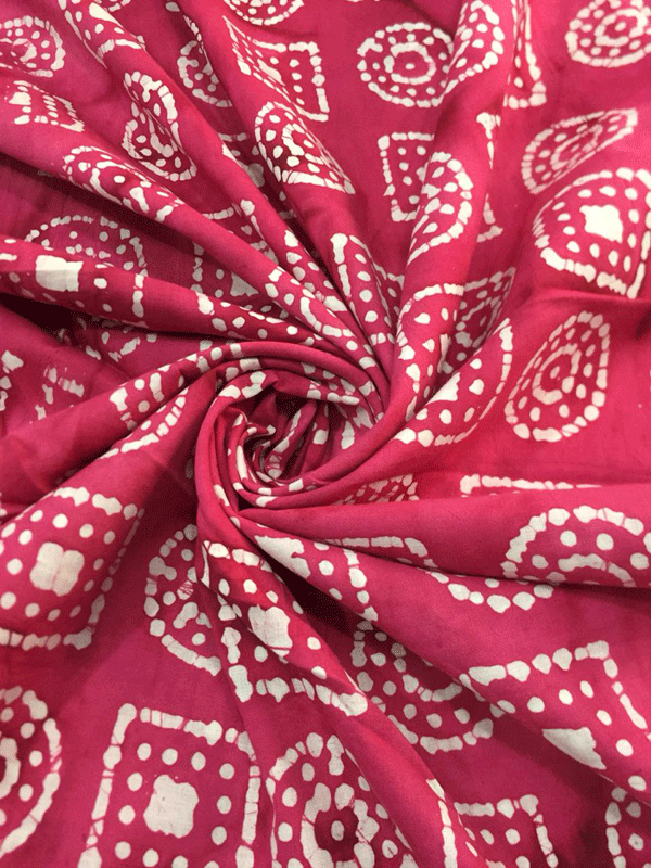 Pink Batik Print Fabric-111000 - Shop Fabrics like Cotton, Rayon