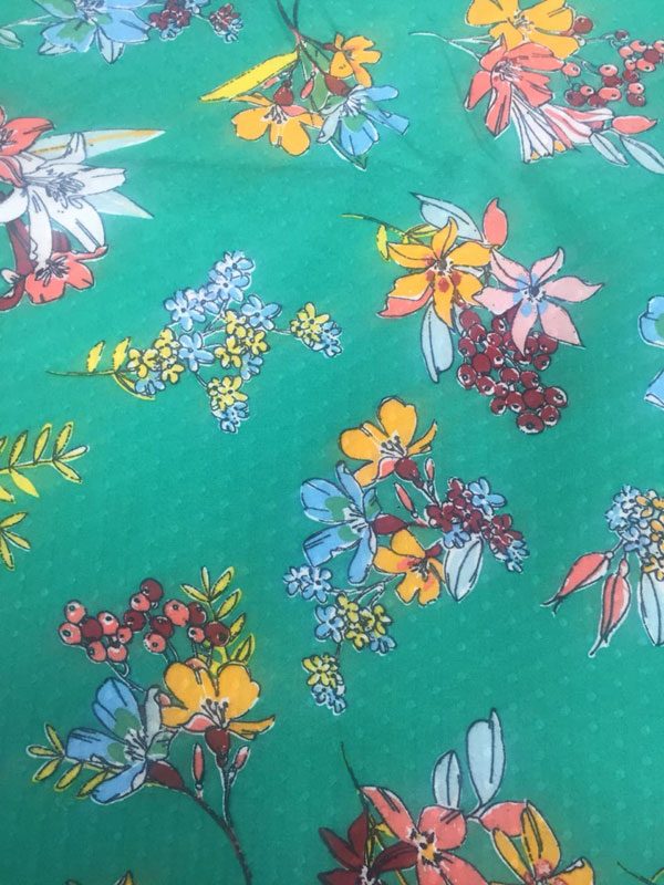 Floral Print Rayon Fabric-110507 - Shop Fabrics like Cotton, Rayon ...